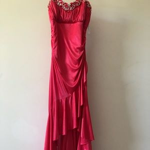Junior long gown strapless dress